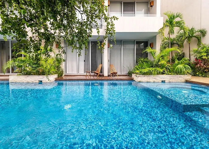 Hébergement de vacances Lux 2br With Jungle Views, Pool, Gym At Nhoa